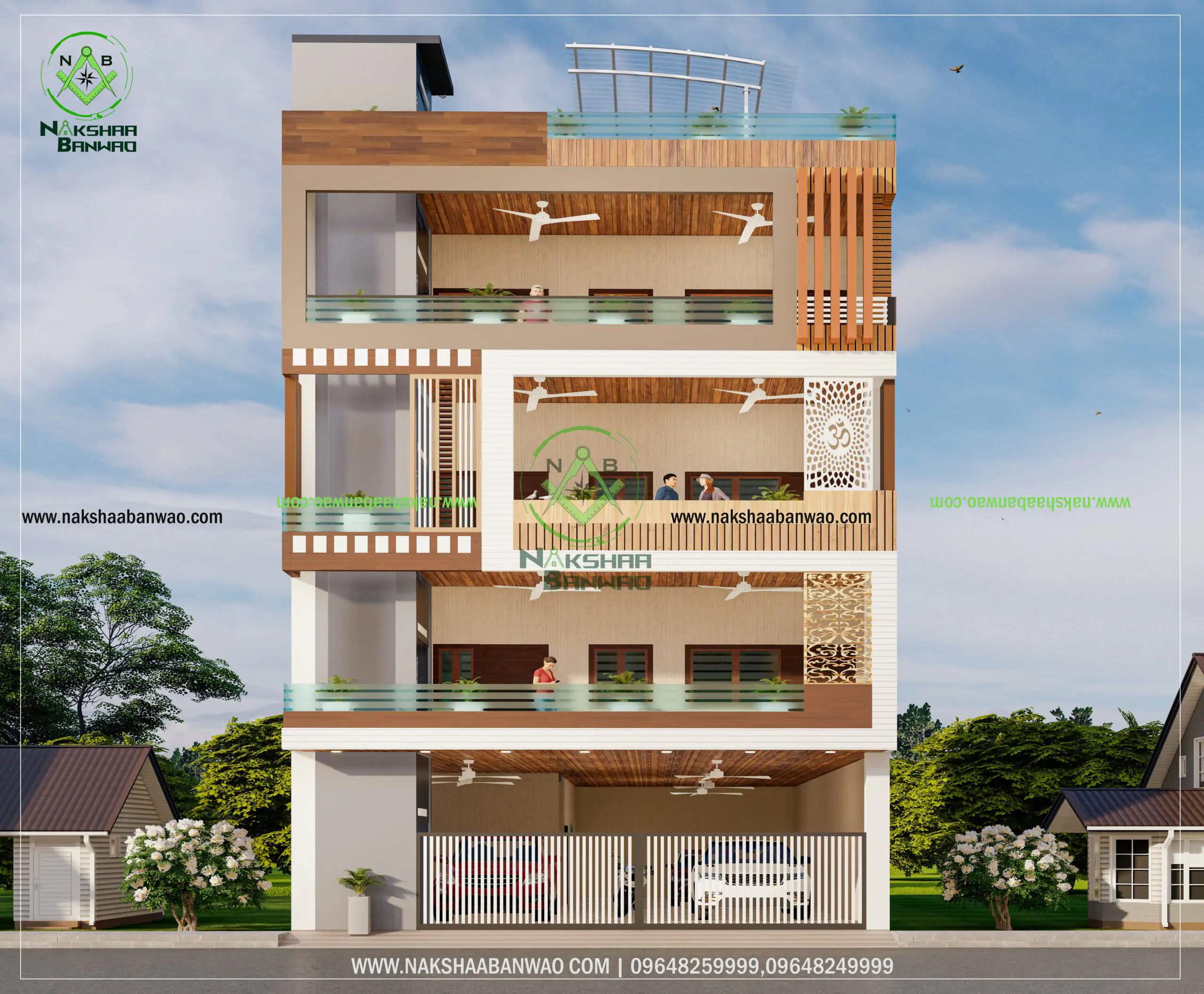 Nakshaa Banwao NB-126-Elevation call us 9648259999 best architect in lucknow
