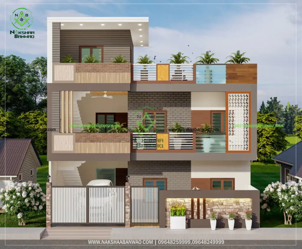 Best Architectural |Nakshaa Bnawao is best architect and construction company in lucknow |Elevation NB-140-Elevation Top Best Architecture Company in Lucknow |Top 3rd Architecture company in lucknow NB 140