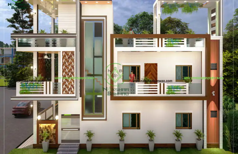 Leading 3D Elevation Nakshaa Banwao
