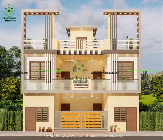 NB-156 nakshaa banwao 3D Elevation