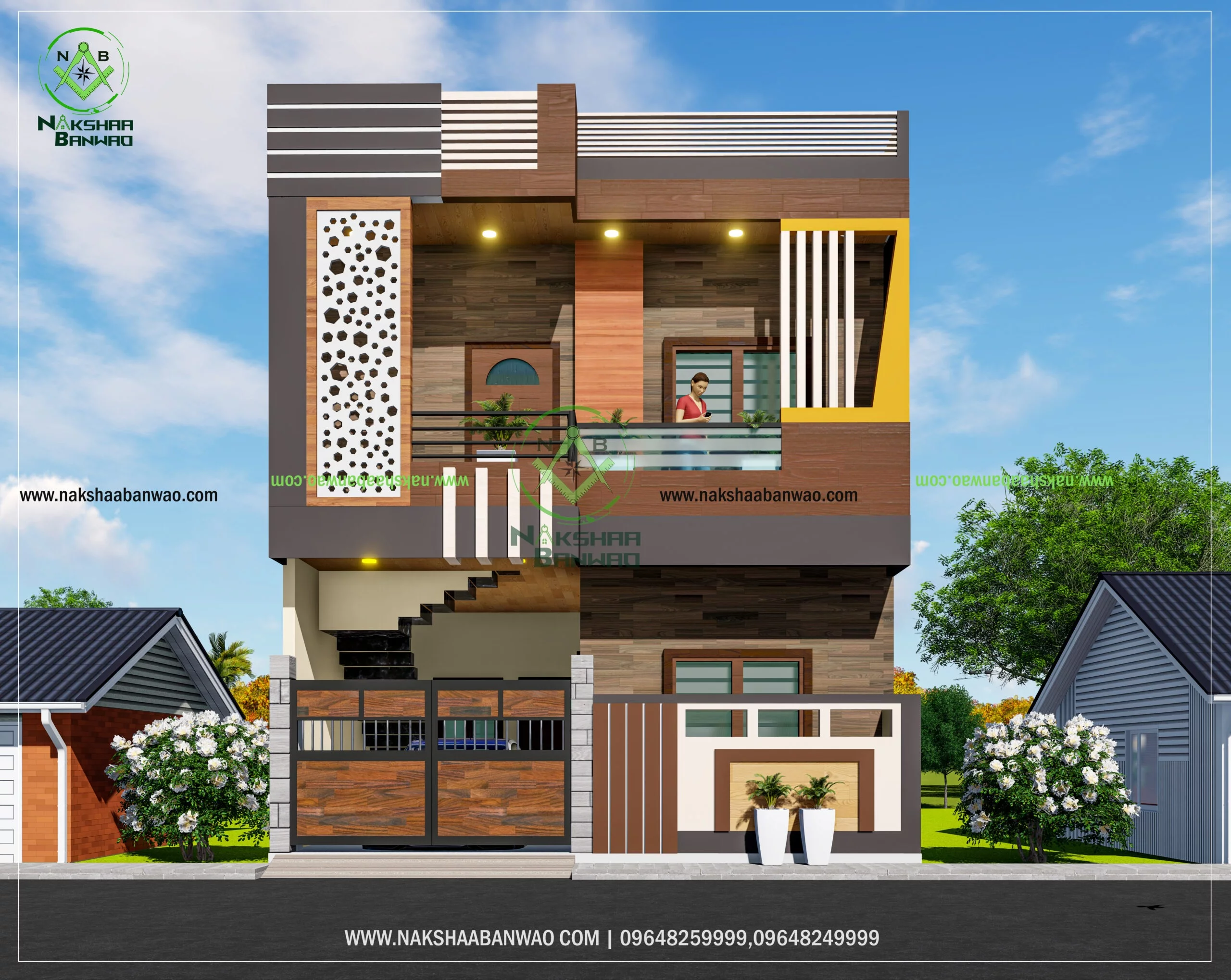 3D Elevation nakshaa banwao Leading Floor Plan Nakshaa Banwao Call Us +91 96482 59999