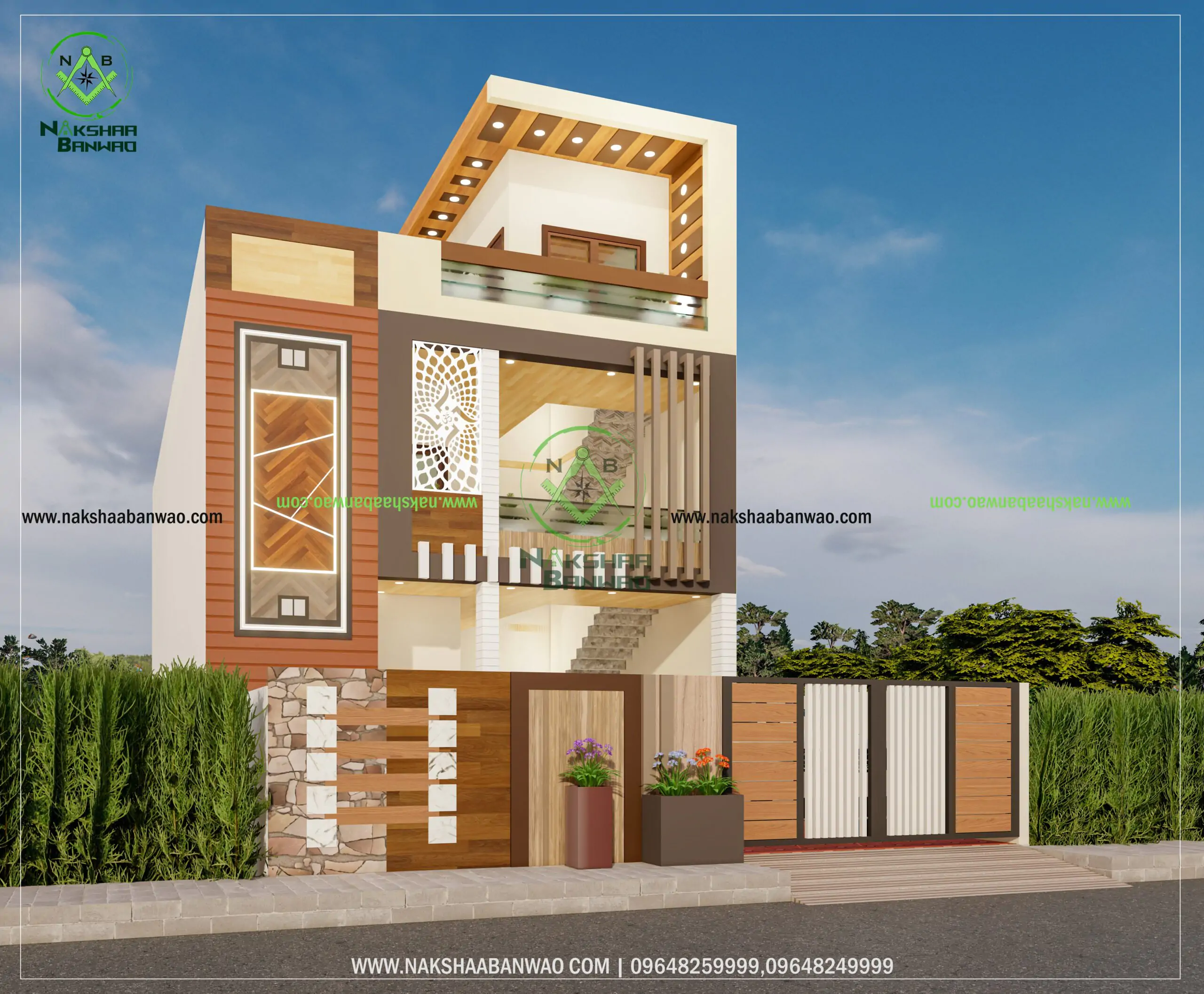 3D Elevation and Floor Plan