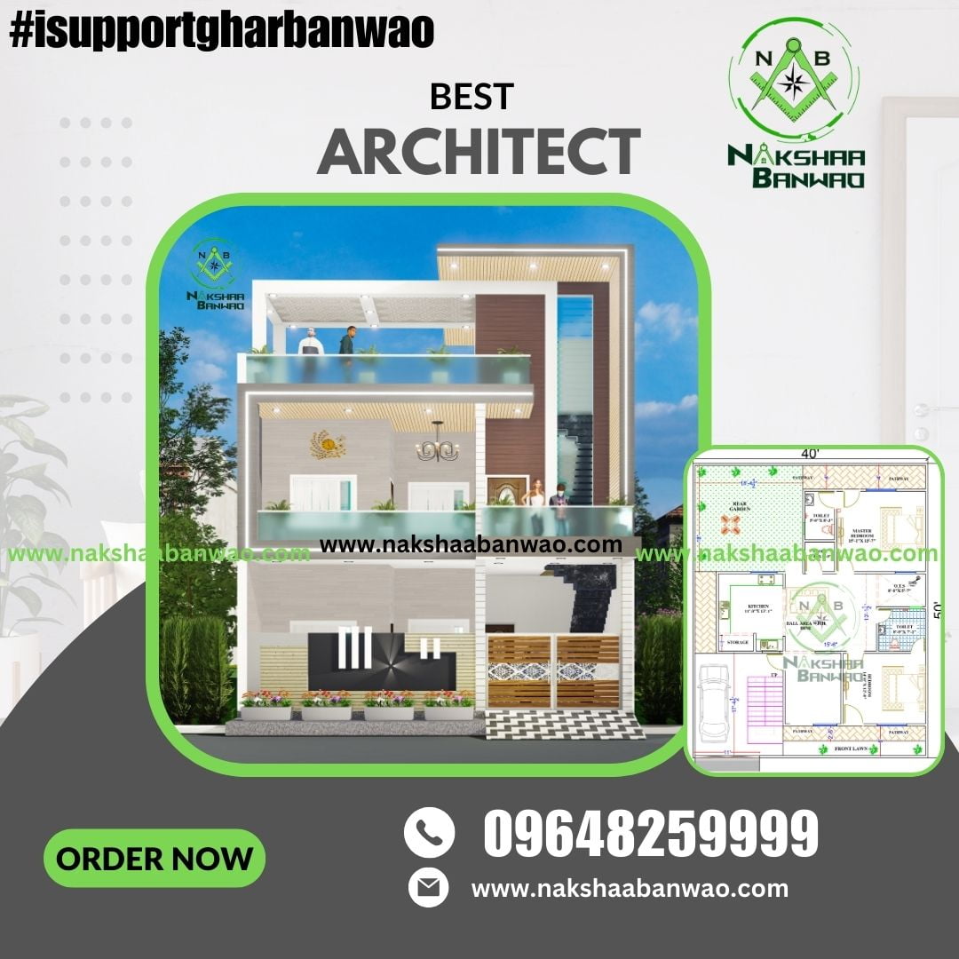Best Architect Nakshaabanwao, 3D elevation, floor plan, best architect in Lucknow, Nakshaabanwao, and I Support Ghar Banwao campaign