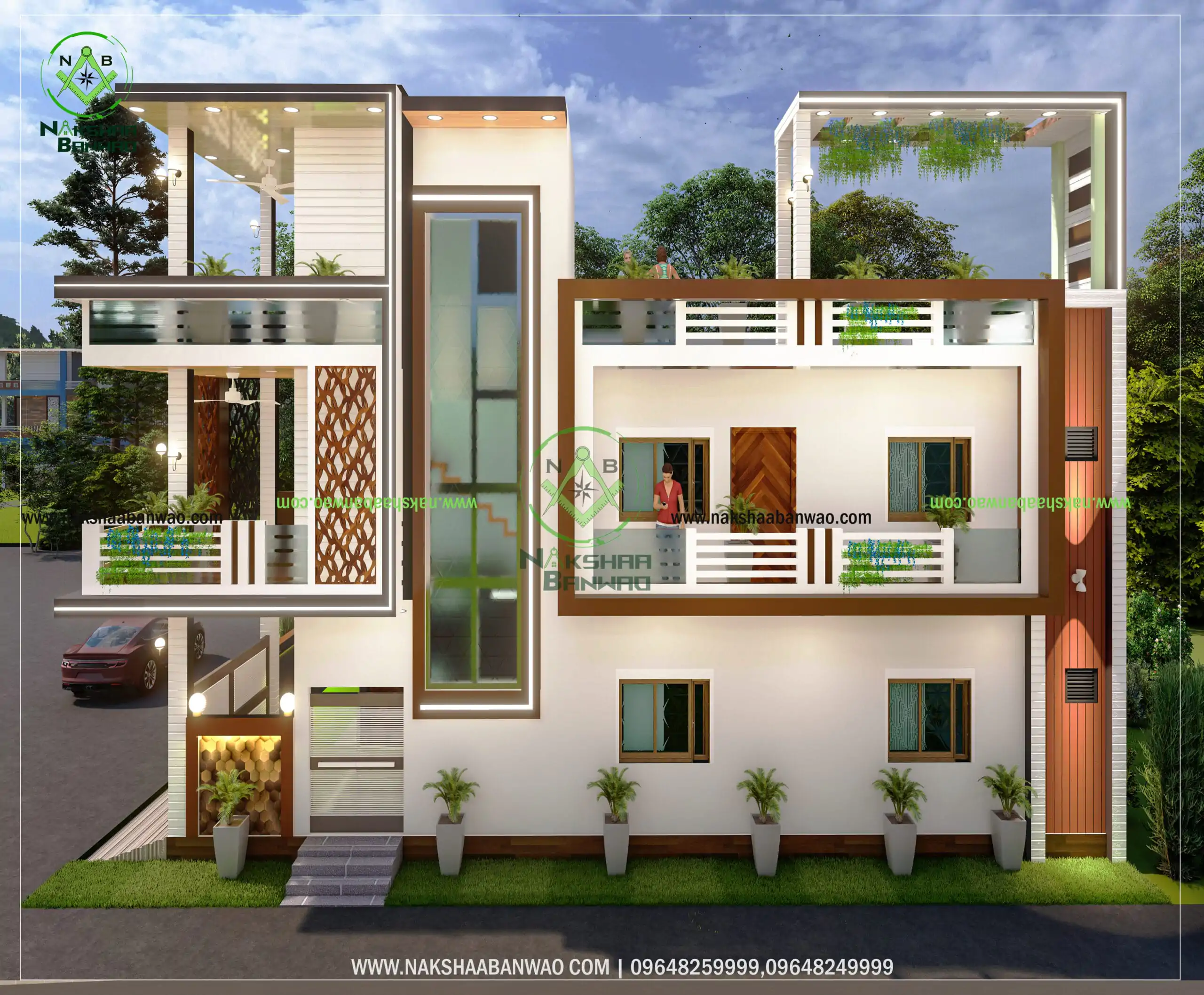 best architect in lucknow |floor plan |elevation |stracture drawing |plumbing drawing | house elevation at naklshaa banwao