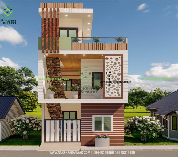 Nakshaa Banwao 142- 3D ELEVATION
