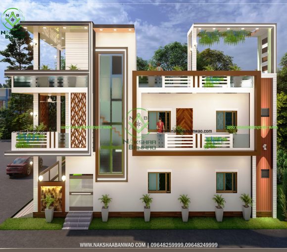 Leading 3D Elevation Nakshaa Banwao