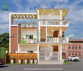 Leading 3D Elevation Nakshaa Banwao