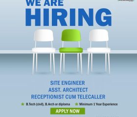 We’re Hiring! Join Nakshaabanwao – Shaping Lucknow’s Architectural Landscape! 📧 Send us your CV and cover letter at [your email address here] or contact us directly at +91 9648259999 3. Receptionist & Telecaller,2. Assistant Architect,1. Site Engineer